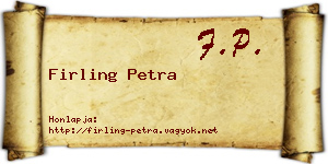Firling Petra névjegykártya